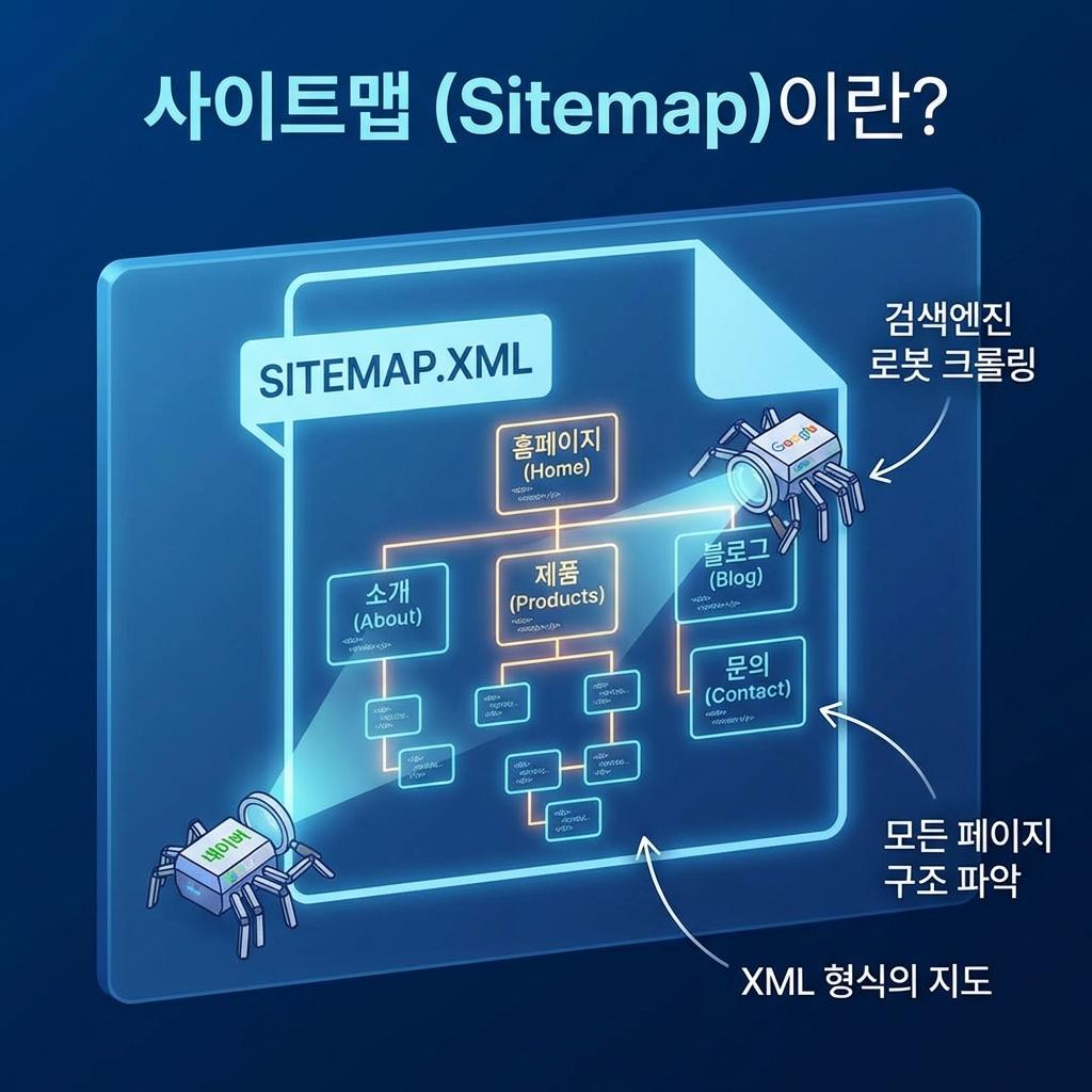검색 트래픽 10배 만드는 사이트맵 제작 및 등록 공식 3단계 대표 이미지